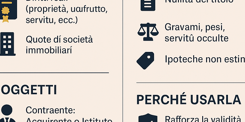 Rappresentazione visiva dell'articolo: 🧾 Assicurazione sui Rischi Legali Ignoti nella Proprietà Immobiliare: Una Garanzia Strategica in Fase di Trasferimento.