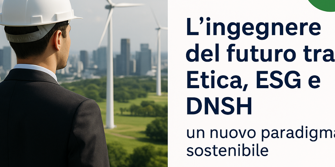 Rappresentazione visiva dell'articolo: L'ingegnere del futuro, tra etica, ESG e DNSH, un nuovo paradigma sostenibile